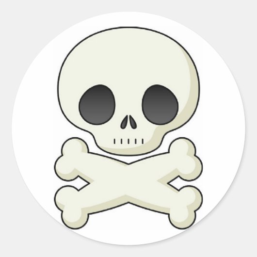 海賊スカル&クロスボーン ラウンドシール (正面)