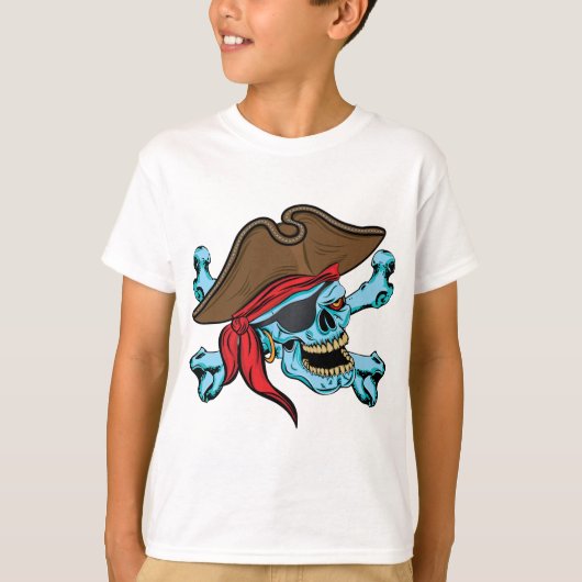 海賊スカル&クロスボーン–01 Tシャツ (正面)