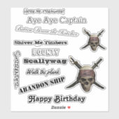 海賊スカル シール (シート)