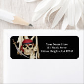 海賊スカル&ソードブラックパーティー ラベル (インサイチュ)