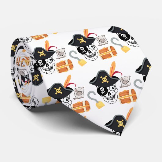 海賊スカル ネクタイ (ロール)