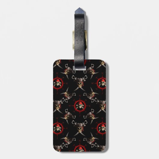 海賊スカル ラゲッジタグ (裏面縦)