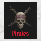 海賊スケルトンワインラベル ワインラベル (シングルラベル)