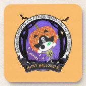 海賊スケルトン猫懸命プラスチック コースター (正面)