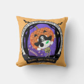 海賊スケルトン猫装飾用クッション クッション (正面)