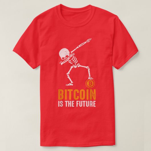 海賊スケルトンBitcoinは未来のCryp Tシャツ (デザイン正面)