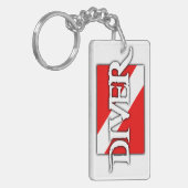 海賊スタイルダイブ旗 キーホルダー (正面左)