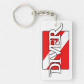 海賊スタイルダイブ旗 キーホルダー (正面)