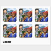 海賊ステッカー スクエアシール (シート)