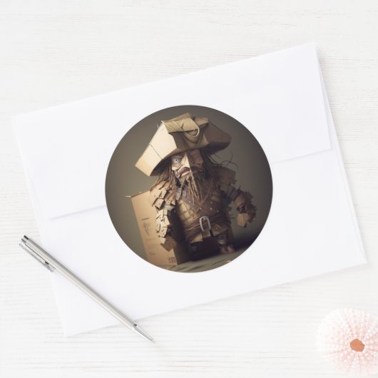 海賊ステッカー ラウンドシール (封筒)