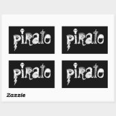 海賊ステッカー 長方形シール (シート)