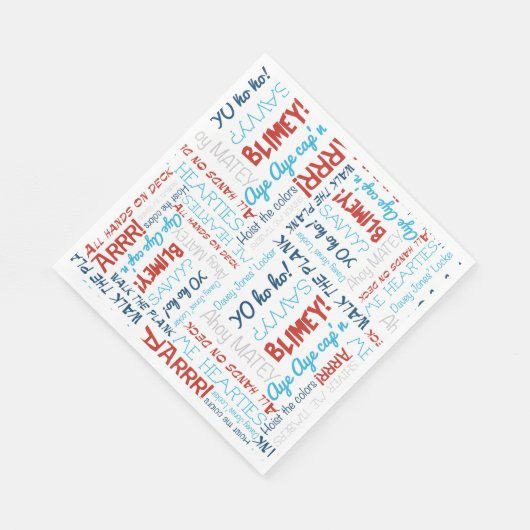 海賊スローガンパーティー海賊ナプキンス スタンダードランチョンナプキン (角)