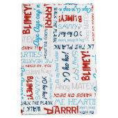 海賊スローガンパーティー海賊中抱き枕 ミディアムペーパーバッグ (裏面)