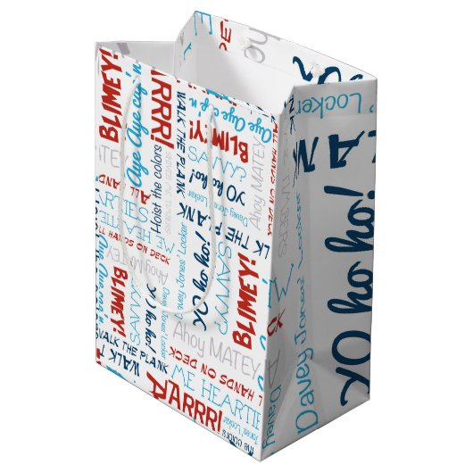 海賊スローガンパーティー海賊中抱き枕 ミディアムペーパーバッグ (裏面アングル)