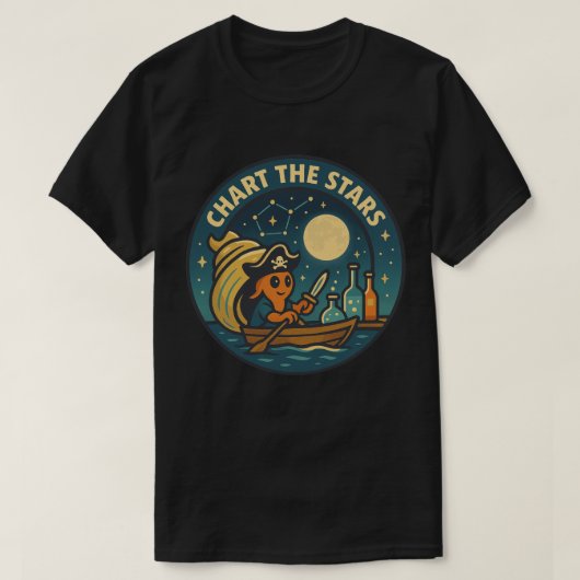海賊タコの星図 Tシャツ (デザイン正面)