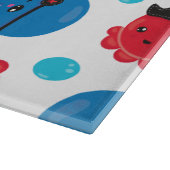 海賊タコ、タコ柄、海獣 カッティングボード (角)