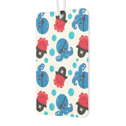 海賊タコ、タコ柄、海獣 カーエアーフレッシュナー (左)