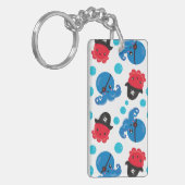 海賊タコ、タコ柄、海獣 キーホルダー (正面左)