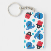 海賊タコ、タコ柄、海獣 キーホルダー (正面)