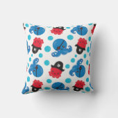 海賊タコ、タコ柄、海獣 クッション (裏面)