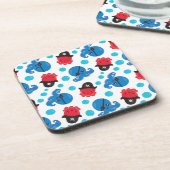 海賊タコ、タコ柄、海獣 コースター (左側)