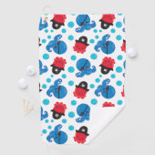 海賊タコ、タコ柄、海獣 ゴルフタオル (インサイチュ)