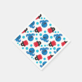 海賊タコ、タコ柄、海獣 スタンダードカクテルナプキン (角)