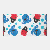 海賊タコ、タコ柄、海獣 デスクマット (正面)