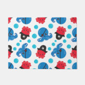 海賊タコ、タコ柄、海獣 ドアマット (正面)