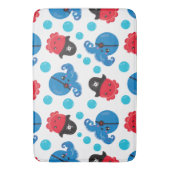 海賊タコ、タコ柄、海獣 バスマット (正面縦)