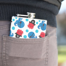 海賊タコ、タコ柄、海獣 フラスク