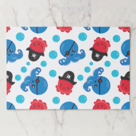 海賊タコ、タコ柄、海獣 ペーパーパッド