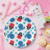 海賊タコ、タコ柄、海獣 ペーパープレート (パーティー)