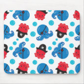 海賊タコ、タコ柄、海獣 マウスパッド (正面)