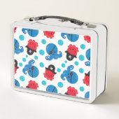 海賊タコ、タコ柄、海獣 メタルランチボックス (裏面)