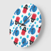 海賊タコ、タコ柄、海獣 ラージ壁時計 (傾斜)