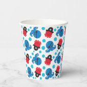 海賊タコ、タコ柄、海獣 紙コップ (裏面)