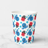 海賊タコ、タコ柄、海獣 紙コップ (右)