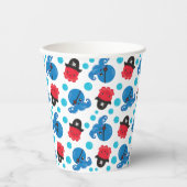 海賊タコ、タコ柄、海獣 紙コップ (正面)