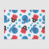 海賊タコ、タコ柄、海獣 薄葉紙 (正面)