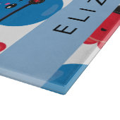 海賊タコ、タコ柄、海、お名前 カッティングボード (角)