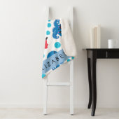 海賊タコ、タコ柄、海、お名前 シェルパブランケット (インサイチュ)