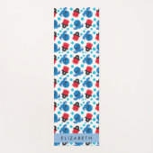 海賊タコ、タコ柄、海、お名前 ヨガマット (正面)