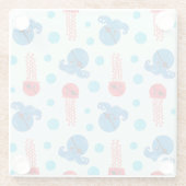 海賊タコ、海賊クラゲ、海獣 ガラスコースター (裏面)