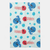 海賊タコ、海賊クラゲ、海獣 キッチンタオル (縦)