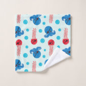 海賊タコ、海賊クラゲ、海獣 バスタオルセット (ウォッシュタオル)