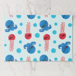 海賊タコ、海賊クラゲ、海獣 ペーパーパッド