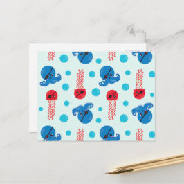 海賊タコ、海賊クラゲ、海獣 ポストカード