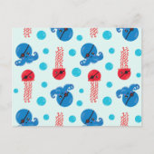 海賊タコ、海賊クラゲ、海獣 ポストカード (正面)