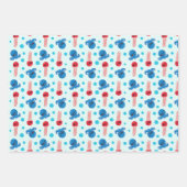 海賊タコ、海賊クラゲ、海獣 ラッピングペーパーシート (正面)